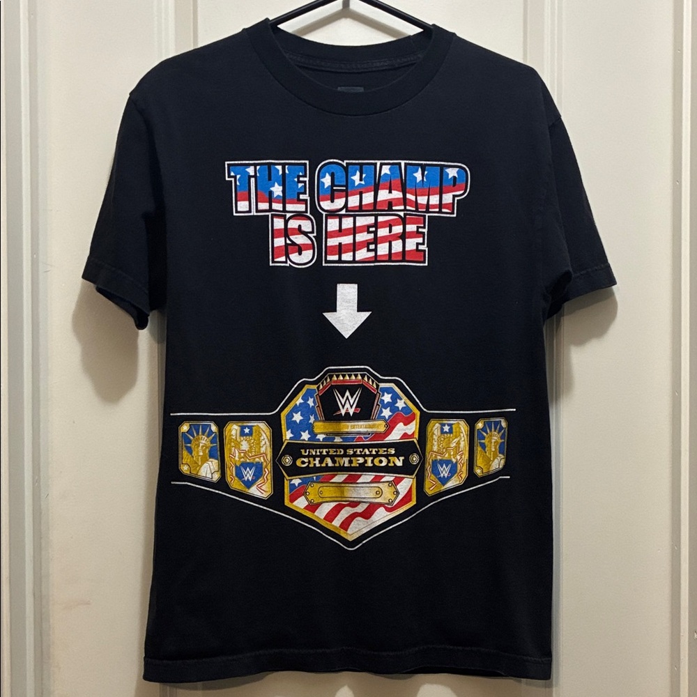 WWE The Champ Is Here Medium Black T-Shirt